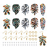 DIY Monstera Leaf Dangle Earring Making Kits DIY-BY0001-38-2