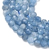 Natural Devil Blue Aquamarine Beads Strands G-P629-A03-03-4