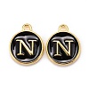Golden Plated Alloy Charms LS-ENAM-S118-02N-1