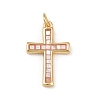 Brass Enamel Pendants KK-L255-07G-02-1