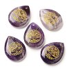 Natural Amethyst Drop Pendants G-C158-01L-1