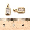 Brass Micro Pave Cubic Zirconia Charms X-KK-F870-05G-3