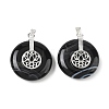 Natural Black Agate(Dyed & Heated) Pendants GG-CBAF4FB-02S-B01-1