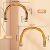   4Pcs 2 Styles Arch Plastic Imitation Bamboo Shank Bag Handles DIY-PH0022-35-2