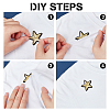 AHADERMAKER 40Pcs 2 Style Star Pattern Cloth Computerized Embroidery Iron On/Sew On Patches PATC-GA0001-07-3