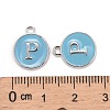 Platinum Plated Alloy Enamel Charms LS-X-ENAM-S118-04P-P-3