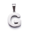 Non-Tarnish 304 Stainless Steel Letter Pendants STAS-H127-G-P-1