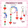 2Pcs Alloy Bag Extender Chains and Pendant Decorations HJEW-PH02400-2