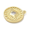 Rack Plating Brass Micro Pave Cubic Zirconia Pendants KK-L224-062G-01-2