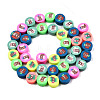 Handmade Polymer Clay Beads Strands CLAY-T020-34-3
