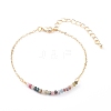 December Birthstone Natural Multicolor Tourmaline Beaded Bracelets X-BJEW-JB06092-12-1