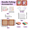 Olycraft 2 Sets 2 Style Unicorn Pattern Photo Frame Needle Felting Kits for Beginners DIY-OC0012-15-2