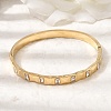 304 Stainless Steel Glass Hinged Bangles for Women BJEW-B168-18G-2