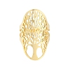 304 Stainless Steel Hollow Tree of Life Adjustable Rings for Women RJEW-Z045-02G-2