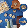 30Pcs 1-Hole Alloy Shank Buttons FIND-CA0011-66A-4