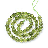 Synthetic Peridot Beads Strands G-S149-35-8mm-3