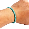 Natural Turquoise Beaded Stretch Bracelets for Men Women LS-PW-WG83054-07-1
