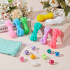 32Pcs 8 Colors Plastic Cord Locks FIND-BC0014-47-4