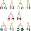  10Pcs 5 Colors Brass Enamel Pendants KK-NB0001-49G-1