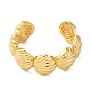 Rack Plating Shell Shape Brass Open Cuff Rings for Women RJEW-S242-04G-2