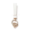 Microfiber & Zinc Alloy & Crystal Rhinestone Keychain LS-KEYC-G062-01D-2