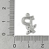 Brass Crystal Rhinestone Letter Links Connector Charms KK-S395-06P-P-3