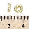 Brass Micro Pave Cubic Zirconia Beads KK-K297-49G-2