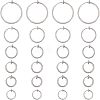 UNICRAFTALE 24pcs 6 sizes 304 Stainless Steel Retractable Clip-on Hoop Earrings EJEW-UN0001-57-1