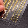 PET 3D Gold Metal Sticker Chain Zipper Metal Decal MRMJ-WH0072-85-2