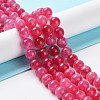 Dyed Natural Malaysia Jade Beads Strands G-G021-02B-08-1