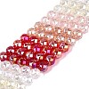 Electroplate Transparent Glass Beads Strands EGLA-Q135-8MM-C10-1