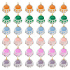  36Pcs 6 Colors Transparent Glass Pendants FIND-TA0002-04-2