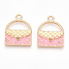 Alloy Enamel Pendant Rhinestone Settings ENAM-T020-99-1