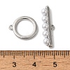 Brass with ABS Imitation Pearl Toggle Clasps KK-N254-89P-4