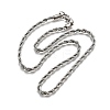 Non-Tarnish 304 Stainless Steel Rope Chain Necklaces NJEW-F226-03P-06-3