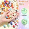 100Pcs UV Plating Opaque Acrylic Beads MACR-CJ0002-48-2