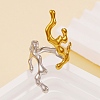 304 Stainless Steel Cuff Open Rings for Women SA-CBABC9E-05G-GP-1