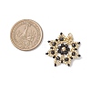3Pcs 3 Colors Glass Seed Beaded Snowflake Pendants PALLOY-MZ00953-3