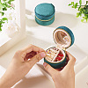 Portable Travel Round Velvet Jewelry Set Storage Zipper Boxes CON-TAC0001-11A-7