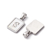 304 Stainless Steel Pave Shell Pendants STAS-G327-01P-S-2