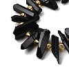 Electroplate Natural Quartz Crystal Beads Strands G-F800-B10-3
