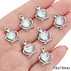 Platinum Alloy Resin Rhinestone Pendants PW-WGBD34C-06-1