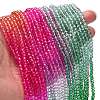 Transparent Painted Glass Beads Strands LS-DGLA-A034-T3mm-A03-2