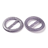 Flat Round Resin Buckle Clasps CRES-WH0013-15E-2