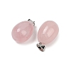 Natural Rose Quartz Pendants G-U018-01P-B-2