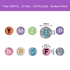 1000Pcs 10 Style Transparent Frosted Acrylic Beads OACR-SZ0001-13-3