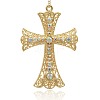 Golden Plated Alloy Cross Big Pendants ALRI-J026-28G-1