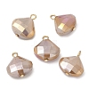 Imitation Jade Glass Pendants KK-Q777-03LG-3