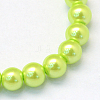 Baking Painted Pearlized Glass Pearl Round Bead Strands HY-Q003-4mm-66-2