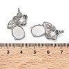 304 Stainless Steel Pendant Cabochon Settings SA-CBAE5AC-17P-3